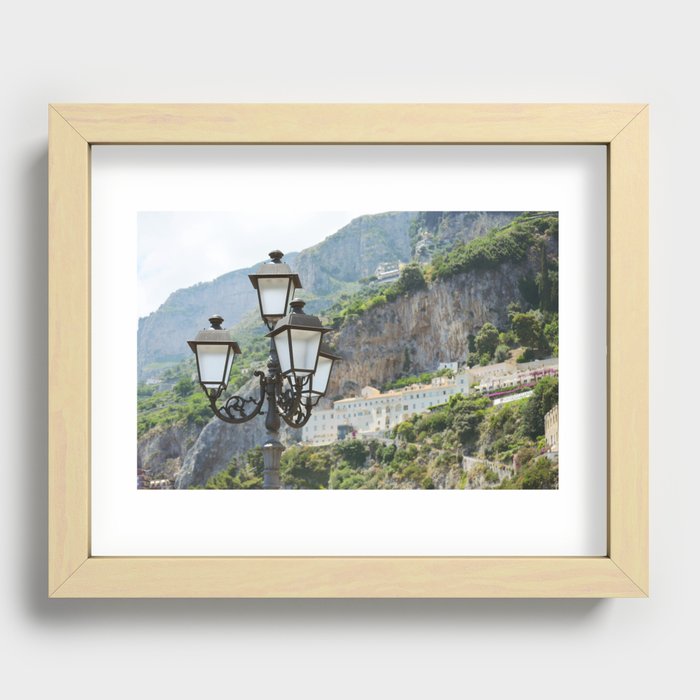 Hillside Buildings in Positano, Amalfi Coast - Travel Photography in Italy Recessed Framed Print