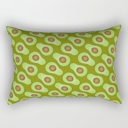 Avocado Pattern Green on Green Rectangular Pillow