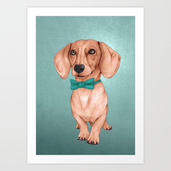 Dachshund, The Wiener Dog Art Print