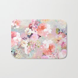 Love of a Flower Bath Mat | Flowers, Pink, Floral, Graphicdesign, Purple, Pattern, Nature, Graphic Design, Floralpattern, Watercolor 