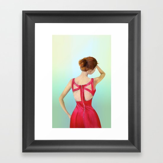 red Framed Art Print