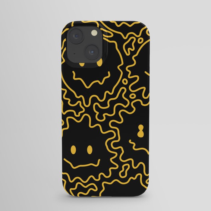 Melting Lineart Smiley  iPhone Case