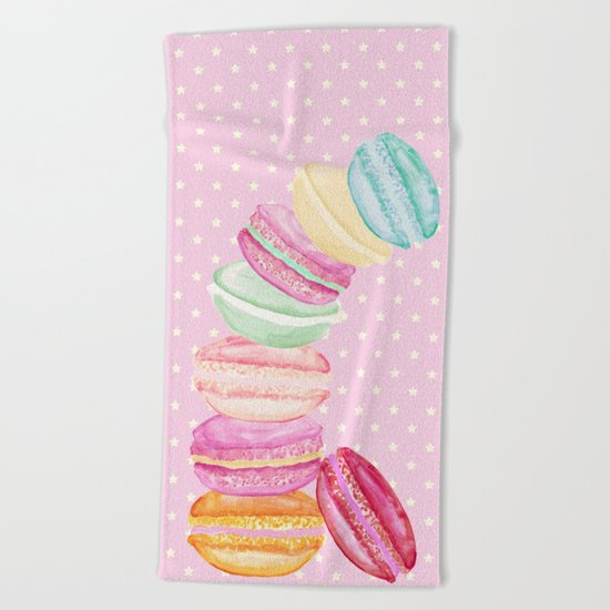 MACARONS & STARS Beach Towel