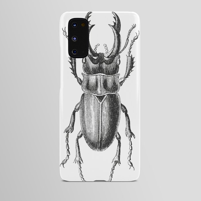 Vintage Beetle black and white Android Case