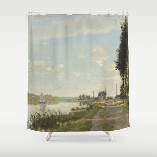 Claude Monet Argenteuil C 1872 Painting Shower Curtain By
