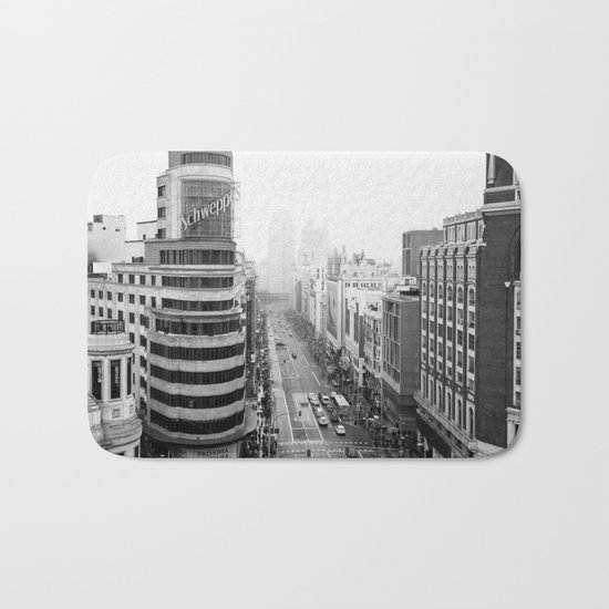 Gran Via in Madrid Bath Mat