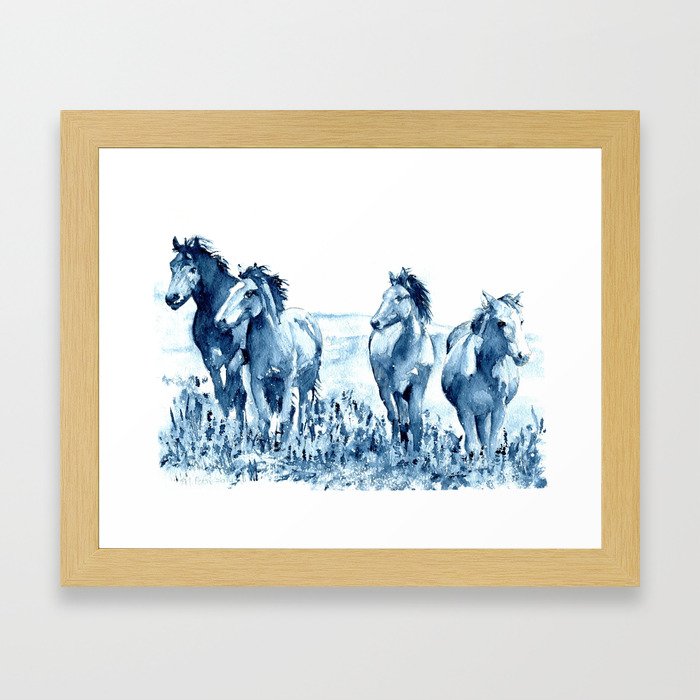 horses Framed Art Print