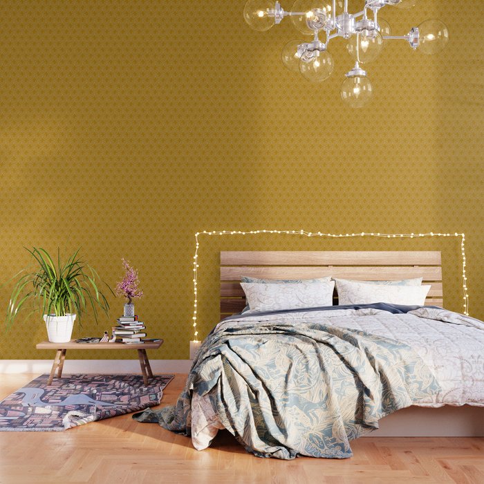 Dotted Scallop in Gold Wallpaper