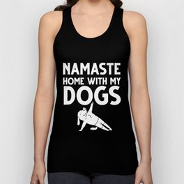 Yoga Dog Beginner Workout Poses Quotes Meditation Unisex Tank Top