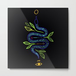 Divine Snake Metal Print