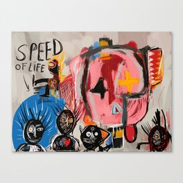 "The speed of life" Street art graffiti and art brut Canvas Print