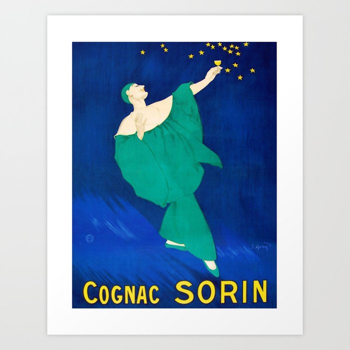 Vintage Cognac Brandy Sorin Jester Alcoholic Beverage Aperitif Advertising Poster Art Print