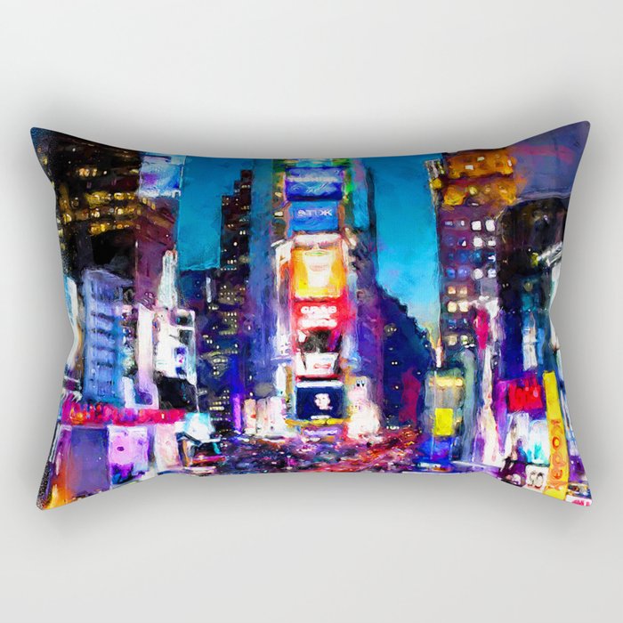 New York at Night Rectangular Pillow