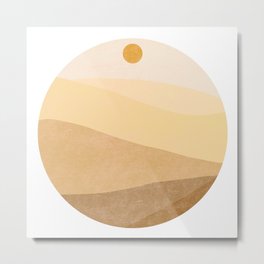 Abstract desert landscape  Metal Print | Calmsunset, Minimalistlandscape, Sanddunes, Drawing, Desertlandscape, Desertsunset, Sandduneslandscape, Abstractlandscape, Moderndesert, Bohochiclandscape 