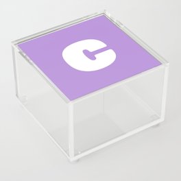 c (White & Lavender Letter) Acrylic Box
