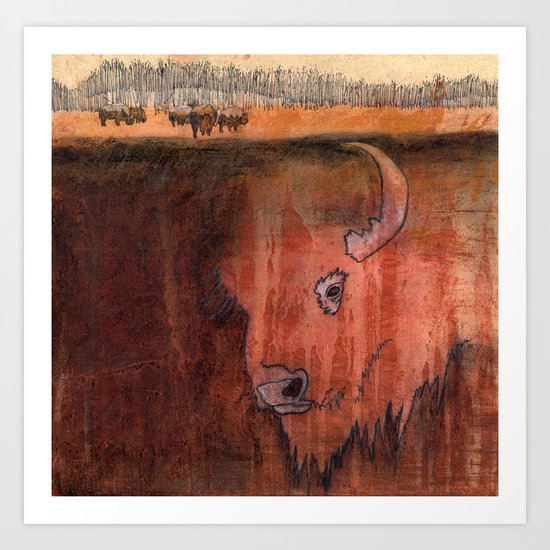 Bison Art Print