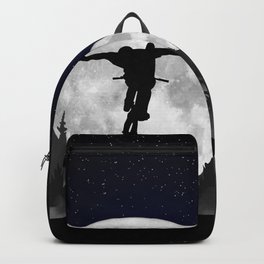 MTB Moon Trick Backpack | Graphicdesign, Mtb, Mountain, Cyclist, Ride, Mountainbike, Mountains, Watercolor, Black And White, Rider 
