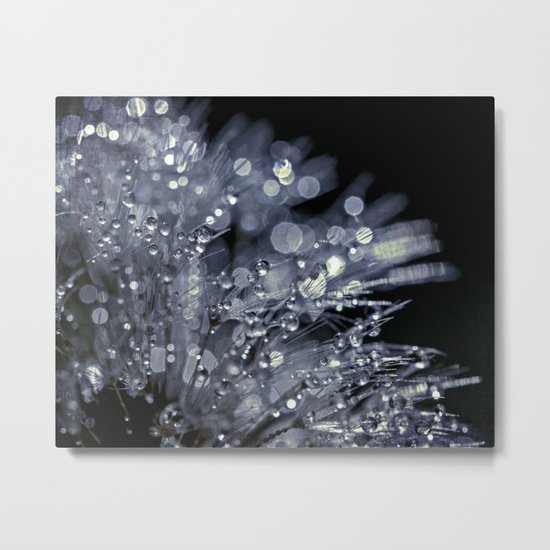 blue bokeh Metal Print