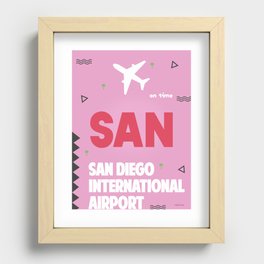 SAN San Diego airport code 1 Recessed Framed Print