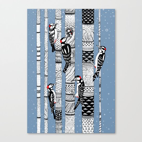 Woodpeckers Canvas Print
