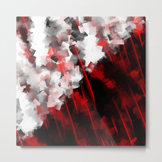 black and white meets red Version 6 Metal Print
