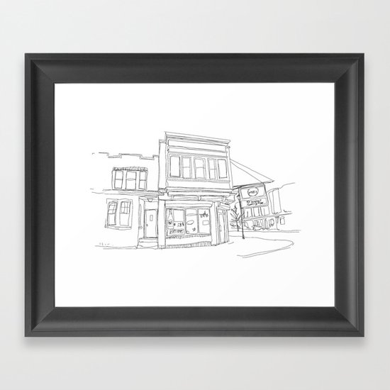 Corner Store Framed Art Print