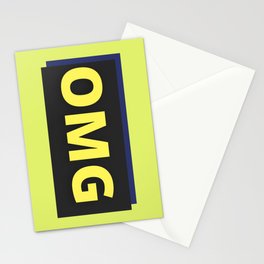 OMG Neon Black Yellow Stationery Card