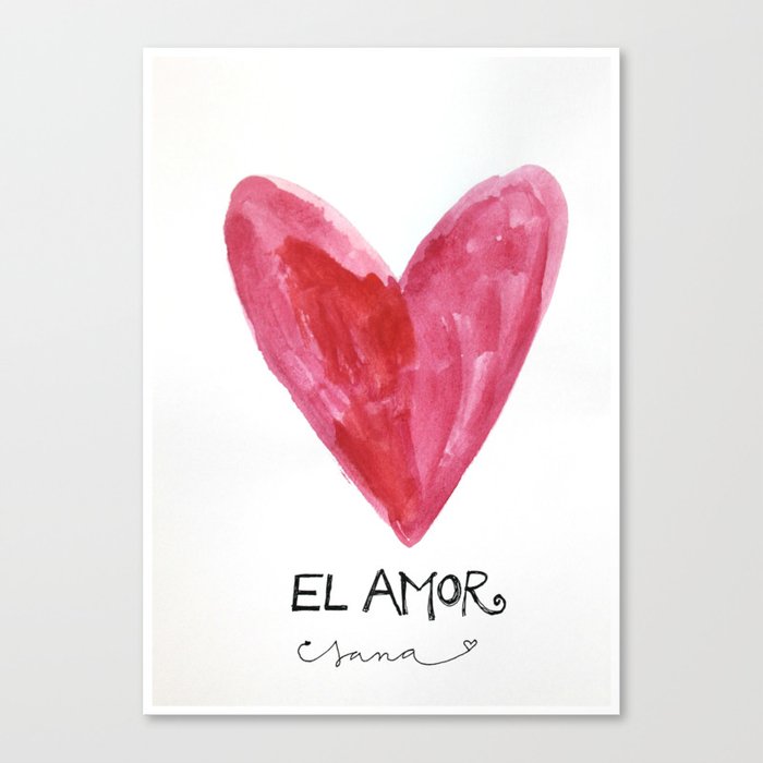 El amor Sana (love heals) Canvas Print