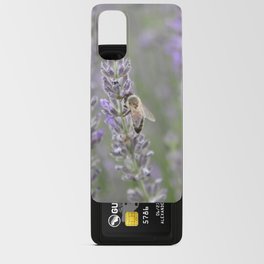 Honeybee On Lavender Close Up Photography Android Card Case