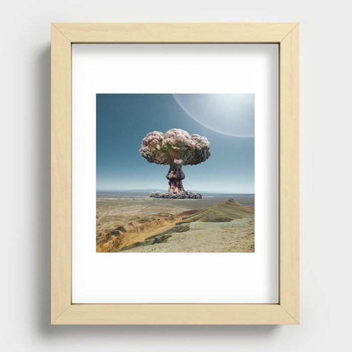 Nuclear Bomb explosion Recessed Framed Print