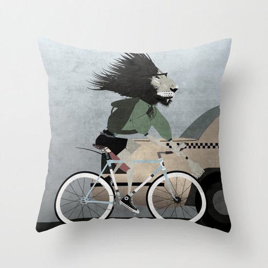 Alleycat Races Throw Pillow