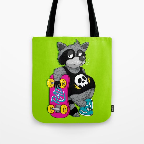 Really Radical Raccoon Tote Bag