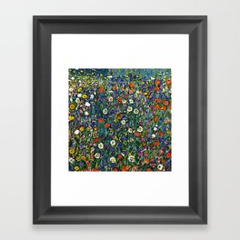 Flower Garden - Gustav Klimt Framed Art Print