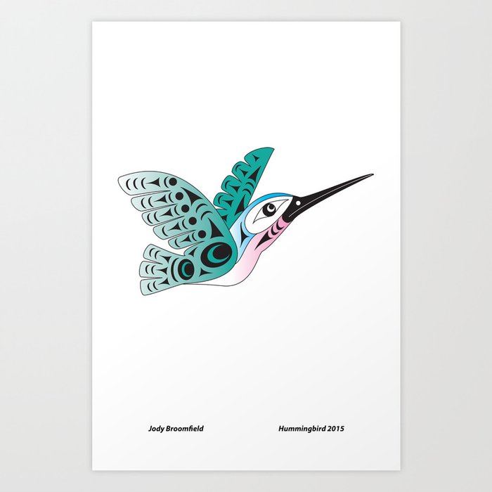 Hummingbird by: Jody Broomfield Art Print