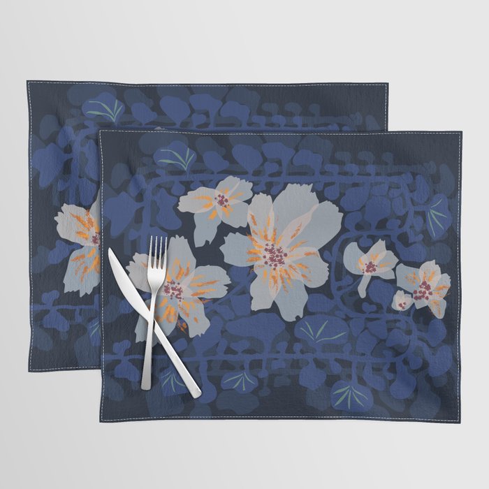 Orchid shadow blue notes Placemat