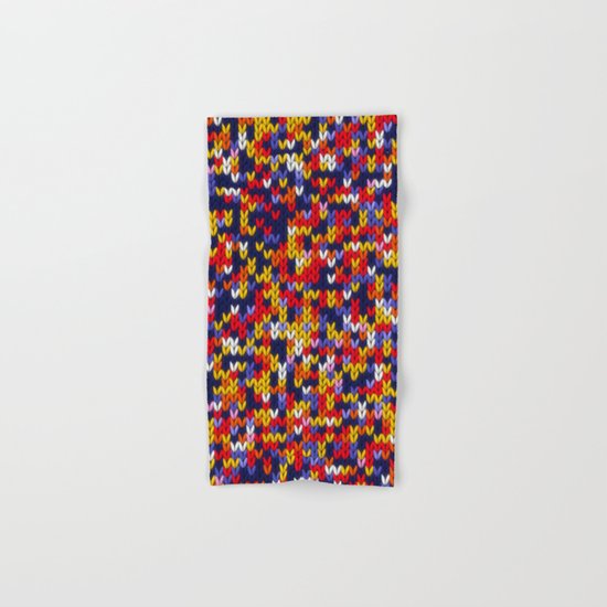 Knitted multicolor pattern 1 Hand & Bath Towel