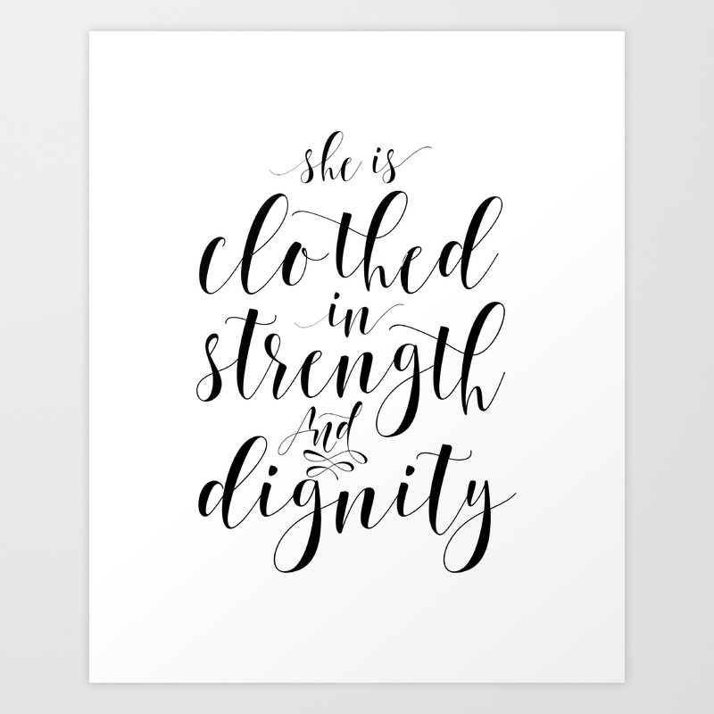 Nursery Room Decor Nursery Girls She Is Clothed In Strength And
