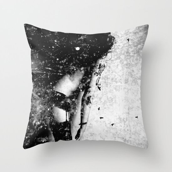 Nude art - time Throw Pillow