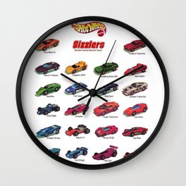 Redline Era 1960's Hot Wheels Sizzlers Advertising Vintage Toy Car Poster Wall Clock