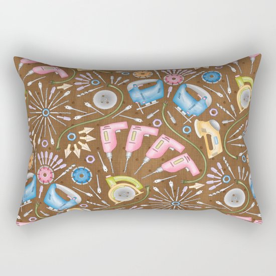 Flower Power Tools Rectangular Pillow