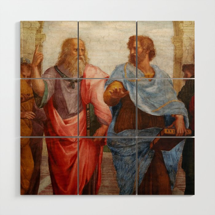 raffaello sanzio - Aristotle and Plato, Greek Philosophers ,Raphael Wood Wall Art