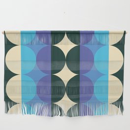 extended blue pause - dark Wall Hanging