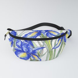 Blue Iris, Illustration Fanny Pack