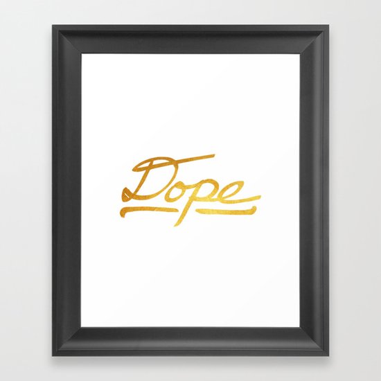 Gold Dope 2 Framed Art Print