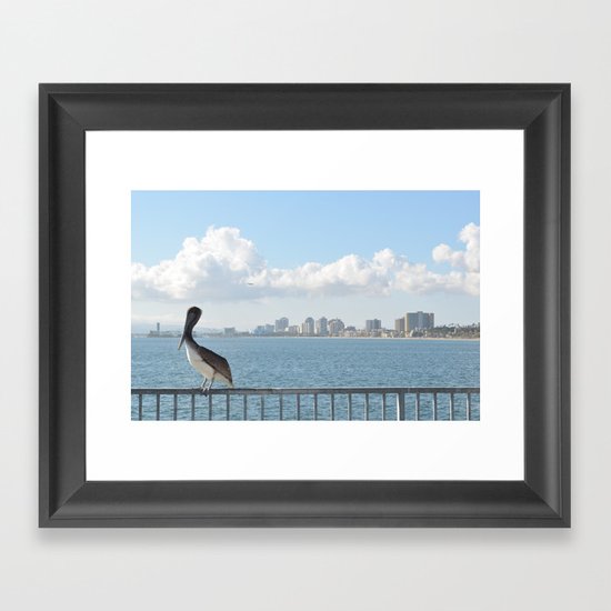 Seaside City Harmony Framed Art Print