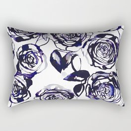Inky Roses Rectangular Pillow