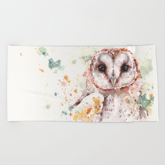 Australian Barn Owl Beach Towel
