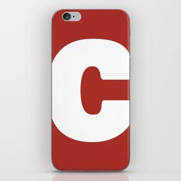 C (White & Maroon Letter) iPhone Skin