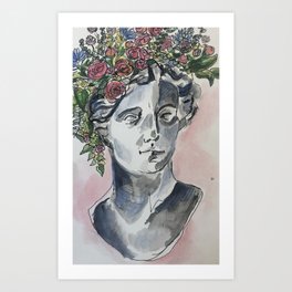 Flower Bust Art Print