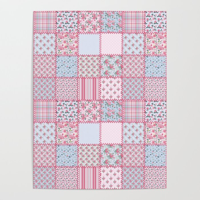 Pretty Pastel Patchwork Poster